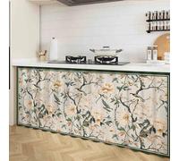 Tende Cucina Porta Finestra, Flanella Tenda Scaffale, Tende Oscuranti Antipolvere Armadio, Tendina Sottolavello Bagno per Scarpiera, Armadietti, Libreria, con Binari Scorrimento Autoadesivi(E,70x50cm)
