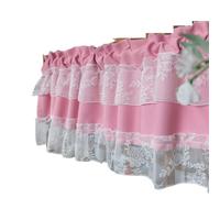 Tende da cucina Cafè Mezza Tenda Cucina Bagno Cotone Lino Pizzo Multicolor Taglie multiple(A,W 19.7" x L 98.4" (1 Panels))