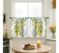 Tende da cucina con limone, rustiche lavanda farfalla estate gialla tende da cucina per finestra per lavanderia lavanderia zona lavanderia corridoio appartamento decorazione finestra 61 x 66 cm