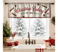 Tende da cucina vintage a forma di tazza di cioccolata calda, 132 x 45 cm