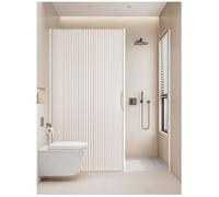 tende da doccia pieghevole magnetica, design invisibile salvaspazio, nessuna guida necessaria, installazione semplice for la separazione del bagno asciutto e bagnato(Milk2,170W x 180H)