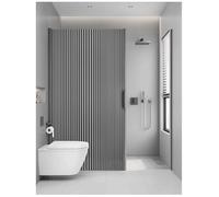 tende da doccia pieghevole magnetica, design invisibile salvaspazio, nessuna guida necessaria, installazione semplice for la separazione del bagno asciutto e bagnato(Grey,140W x 180H)
