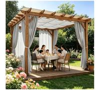 Tende da Esterno con Anelli per Gazebo e Portico H213 x W266cm Grigio