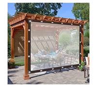 Tende da esterno impermeabili con occhielliPannelli laterali in PVC per copertura a baldacchino da giardino patio portico Colore trasparente personalizzabile Dimensioni 5x4m