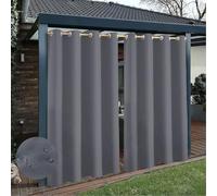 Tende da Esterno Impermeabili e Resistenti alle Intemperie, Tende Oscuranti per Interni ed Esterni, Tende Esterne Anti-Sole con Occhiello, 1 Pannello, Grigio scuro, L213cm xA183cm