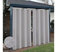 Tende da Esterno Impermeabili e Resistenti alle Intemperie, Tende Oscuranti per Interni ed Esterni, Tende Esterne Anti-Sole con Occhiello, 1 Pannello, Grigio chiaro, L213cm xA183cm