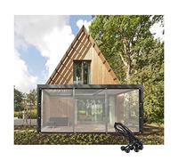 Tende da esterno in plastica trasparente, copertura per patio, pannello di separazione delle piante, con occhielli, diverse dimensioni (4,5 x 2,5 m)