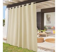 Tende da Esterno per Patio, Tende Impermeabili Resistenti alle Intemperie con Occhiello, Tenda Esterna Che Blocca il Sole per Portico, Pergola e Capanna | 1 Pannello-Beige-scuroo-L213cm xA244cm