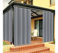 Tende da esterno resistenti alle intemperie con occhielli impermeabili per la privacy per gazebo dimensioni personalizzate 1 pezzo grigio 183 x 275 cm protezione UV e blocco della luce