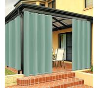 Tende da esterno resistenti alle intemperie con occhielli, impermeabili, per la privacy, per gazebo, dimensioni personalizzate, 1 pezzo, verde, 254 x 245 cm, resistenti ai raggi UV