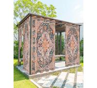 Tende da esterno rustiche bohémien per patio, impermeabili, con occhielli per la privacy, tende da esterno per veranda, gazebopergola cabana, 2 pannelli, 137,2 x 213,4 cm, etnico turco, floreale
