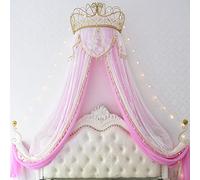 Tende da letto a baldacchino a corona, decorazione antica da parete per camera da letto, zanzariera in pizzo, decorazione per letti o finestre, perfette per angolo lettura
