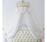 Tende da letto a baldacchino a corona, decorazione antica da parete per camera da letto, zanzariera in pizzo, decorazione per letti o finestre, perfette per angolo lettura
