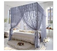 Tende da letto a baldacchino for principessa a 4 angoli Tende da letto a zanzariera Tende da gioco Decorazione della stanza for interni ed esterni(Blue,180x200cm)