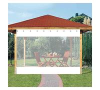 Tende da patio in vinile trasparente per esterni, resistenti alle intemperie, con occhielli, ideali per pergola, veranda, gazebo, pannello trasparente diviso (7,5 x 3 m), migliora privacy e stile