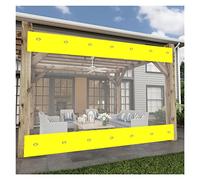 Tende da patio trasparenti resistenti e impermeabili - Telone isolato in PVC morbido vetro con occhielli per pergola e piscina - soluzione ombreggiante per esterni 3,5 x 2,5 m