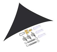Tende da sole a vela, triangolari, Tenda da sole a vela da giardino, tenda da sole a vela triangolare con kit di fissaggio, 15 corde, tenda da sole a vela da giardino ad angolo retto for patii esterni