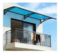 Tende Da Sole In Policarbonato Per Esterni, Da Sole Per Ingresso Con Staffa In Alluminio, Anti-UV, Pioggia E Neve Per Veranda, Patio E Terrazza(Blu,60x220cm/23.6x86.6in)