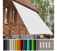 Tende da Sole per Esterno 1.2 x 2.8 m Impermeabile Rettangolare Tenda da Sole per Esterni 98% Protezione UV per Esterno, Giardino e Terrazza, Piscina, Bianco
