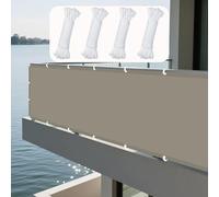 Tende da Sole per Esterno 100 x 160 cm Anti UV Corde di Supporto Impermeabile Rete Termica Protezione Solare Antivento con Corda Libera per Esterno per Giardino, Balcone, Cachi