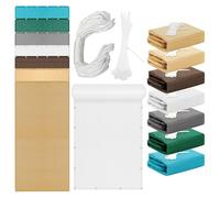 Tende da Sole per Esterno 325 x 440 cm Protezione Raggi UV Panno Ombreggiante Anti UV Antivento con Occhielli con Fune per Giardino, Terrazzo, Bordo Piscina, Bianco