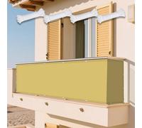 Tende da Sole per Esterno 85 x 145 cm Protezione UV 98% Telo Ombreggiante Occhiellato Protezione Raggi UV con Fune e Occhiellato per Esterno Terrazzo Balcone Giardino, Giallo sabbia