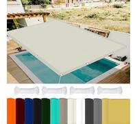 Tende da Sole Quadrate 1.5 x 2.5 m 98% Protezione UV Tenda a Vela Parasole Rettangolare con Occhielli per Giardino, Balcone, Piscina, Avorio