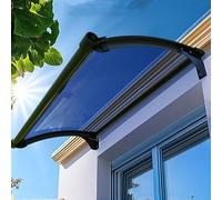 Tende da sole resistenti ai raggi UV per porte e 50 x 200 cm, baldacchino impermeabile con staffe in metallo e canale di drenaggio, riparo per patio esterno (blu)