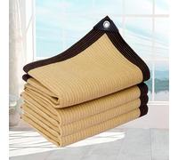 Tende da Sole Rete Termica Schermante Ombreggiante per Giardino Piante Serra Telo Ombra Vela Parasole Protezione Solare/Anti-UV 90% Esterno,Balcone, Giardino,Rete Pollaio,beige-6x7m