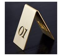 Tende da tavolo numerate, Targa da tavolo in stile tenda in ottone, scritta traforata, ideale for banchetti di compleanno, bar, ristoranti, hotel, 1 pezzo(1)