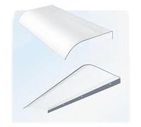 Tende da Veranda Pensilina, Copertura Tettoia per Esterno, Tendone in Policarbonato, Tettuccio Parapioggia, Tetto Ad Arco, Riparo Antipioggia(40x50cm)