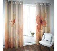 Tende dal design minimalista boho eleganti fiori occhielli tende termiche per finestre oscuranti per camera da letto soggiorno sala da pranzo ufficio W175xL180cm 2 pannelli