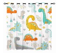 Tende di dinosauro per bambini YUANZU - ragazzi ragazze occhilet Dino motivo di stampa animale Blackout camera oscura scuri finestra per camere da letto per neonati 2 pannelli W117cm x D183cm