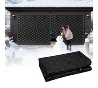 Tende di isolamento magnetico del garage, Zanzariera magnetica for porta da garage, tenda termica for porta da garage(Schwarz,488x305cm)