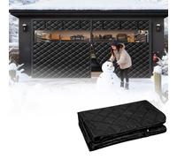 Tende di isolamento magnetico del garage, Zanzariera magnetica for porta da garage, tenda termica for porta da garage(Blacks,488x244cm)