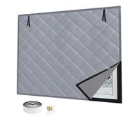 Tende di Isolamento per Finestre, Pellicola de Finestre del Cotone Isolante Termico per Inverno, Kit Copertura Termica Antivento per Finestres, Include Nastro Biadesivo(Grey,150x240cm)