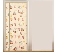 Tende divisoria for isolamento termico domestico e dal freddo da appendere alla porta in cotone invernale magnetica autoassorbente(B,80x200cm)
