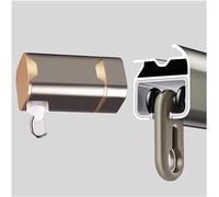 Tende divisorie per Ambienti per Binario a soffitto in Alluminio, Set di binari per Tende Dritti da 1 2 3 4 5 6 7 8 9 10 11 12 m (Montaggio a Parete Oro, 7,5 m/24,6 Piedi)