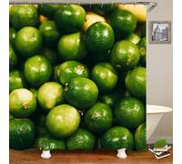Tende Doccia Antimuffa 120x200 Arancia Tende per Vasca Tessuto in Impermeabile Frutta Verde Tendina Doccia Bagno Lavabile A/2017