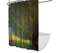 Tende doccia botanica vintage Acquerello Orcfruit Tree Design Decorazione bagno Set di Tende doccia in tessuto extra lunga con ganci 240x180cm