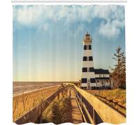 Tende Doccia Faro Tende da Doccia Antimuffa 240x200 cm Paesaggio Autunnale 3D Shower Curtain Tendina per Vasca da Bagno Tessuto Impermeabile Polyester Lavabile D-2216