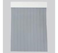 Tende esterne a strisce per porta | Materiale plastico PVC e barra in alluminio | Ideali per terrazza e portico | Anti mosche (LARGHEZZA 120cm X ALTEZZA 230cm, GRIGIO)