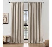 Tende filtranti Joydeco, lunghezza 182 cm, per camera da letto, in finto lino, lunghezza 182 cm, set di 2 pannelli per soggiorno, tende semitrasp