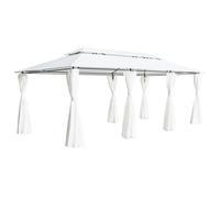 Tende gazebo 600x298x cm bianco 180g/m2 ombrellone da esterno, tenda, arredamento da esterno, forniture per la casa, decorazione White