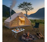 Tende Gonfiabili per Campeggio, Tenda Gonfiabile per 2-5 Persone con Pompa a Mano, con Jack per Stufa, Borsa Portaoggetti, Costruisci in 5 Minuti, Facile da Montare,001