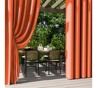Tende impermeabili da esterno per gazebo e pergola, pannelli laterali a isolamento termico, 2 pezzi (100 x 140 cm, arancione), tende perfette per privacy e parasole