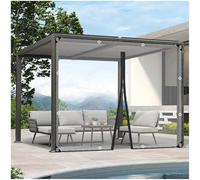 Tende impermeabili per esterni, con cerniera, pannelli laterali trasparenti e occhielli per pergola, copertura trasparente per gazebo 5,5 x 2,8 m, protezione resistente alle intemperie