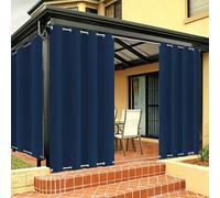 Tende impermeabili per esterni, con occhielli, per gazebo, parasole e privacy, dimensioni personalizzate, 1 pezzo, blu marino, 254 x 213 cm, resistenti alle intemperie e durevoli