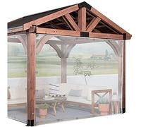 Tende impermeabili per esterni, pannelli laterali in tela cerata da 0,5 mm con rondelle antiruggine per pergola, portico, padiglione (4,2 x 2,5 m), soluzione per la privacy resistente alle intemperie