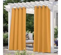 Tende impermeabili per la privacy e il patio, 2 pannelli con occhielli nella parte superiore, moderne tende filtranti per la luce, per interni ed esterni, tinta unita (106 x 160 cm)